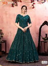Green Colour Latest Fancy Designer Festive Wear Georgette Fancy Golden Sequence Anarkali Long Gown Collection 4524